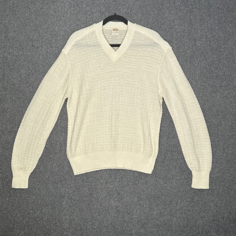 Vintage Drummond Beige Grandpa Sweater Mens XL Wintuk